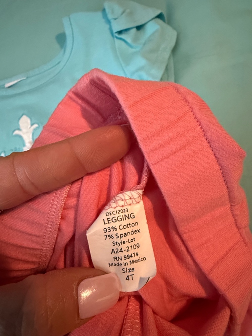 Girls' Blue & Pink Ruffle Matching Set - Picture 4 of 4